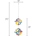 thumbnail image 3 of In the Breeze 2481— Rainbow Poly Double Vortex Spinner — Mesmerizing and Colorful Hanging Wind Spinner, 3 of 5