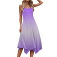 thumbnail image 4 of fheaev Summer Tank Dress for Women Casual Loose Sundress Long Dress Sleeveless Round Neck Below The Knee Dresses A Line Flowy Cover Up Beach Vacation Midi Dress, 4 of 8