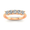 thumbnail image 1 of 1.00ctw Diamond Five Stone Band in 14k Rose Gold (G-H, I2), 1 of 2