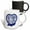 Multicolor, variant on 3drose, Thank You- Blue Willow Pattern Heart with Text Ribbon on White, 11oz Two-tone Red Mug
