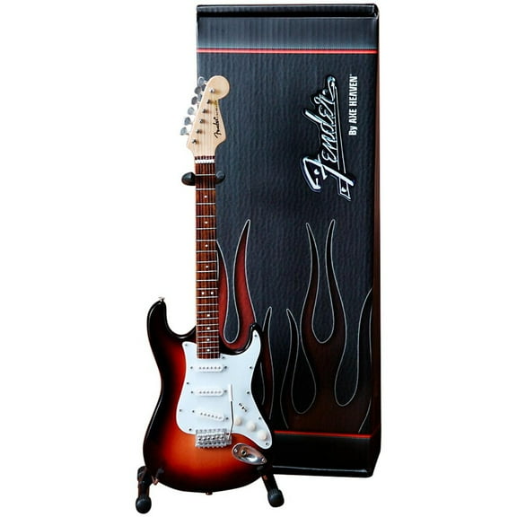 Sunburst Fender™ Strat™ - Classic Miniature AXE Guitar Replica - Officially Licensed Collectible (FS-001)