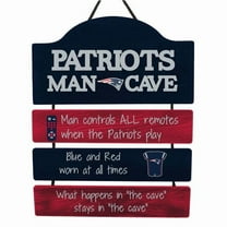 FOCO NFL Team Logo New England Patriots Mancave Man Cave Hanging Wall Sign