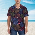 thumbnail image 4 of Lsque Colorful Shells pattern Hawaiian Shirt for Men, Unisex Summer Beach Casual Short Sleeve Button Down Shirts-X-Large, 4 of 9