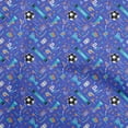 thumbnail image 1 of oneOone Cotton Cambric Medium Blue Fabric Sports Sewing Material Print Fabric By The Yard 56 Inch Wide, 1 of 4