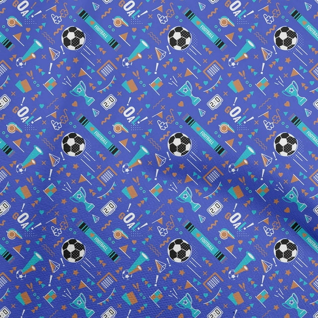 oneOone Silk Tabby Medium Blue Fabric Sports Sewing Craft Projects Fabric Prints By Yard 42 Inch Wide