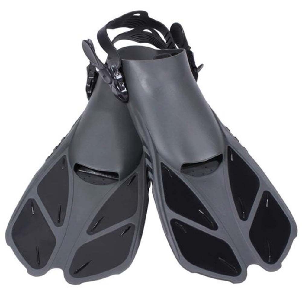 Swim Fins Travel Size Adjustable For Snorkeling Diving Adult Swimming Flippers 