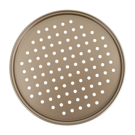 

1pc Non-stick Carbon Steel Pizza Pan Practical Pizza Tray Baking Tool (Golden)