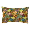thumbnail image 1 of Fotbe Colorful Circle Funda de Almohada Decorativa Estilo Occidental, Lujo en Algodón, Fundas para Almohadas King, Cojín Estampado para Decoración del Hogar-20"x30", 1 of 6