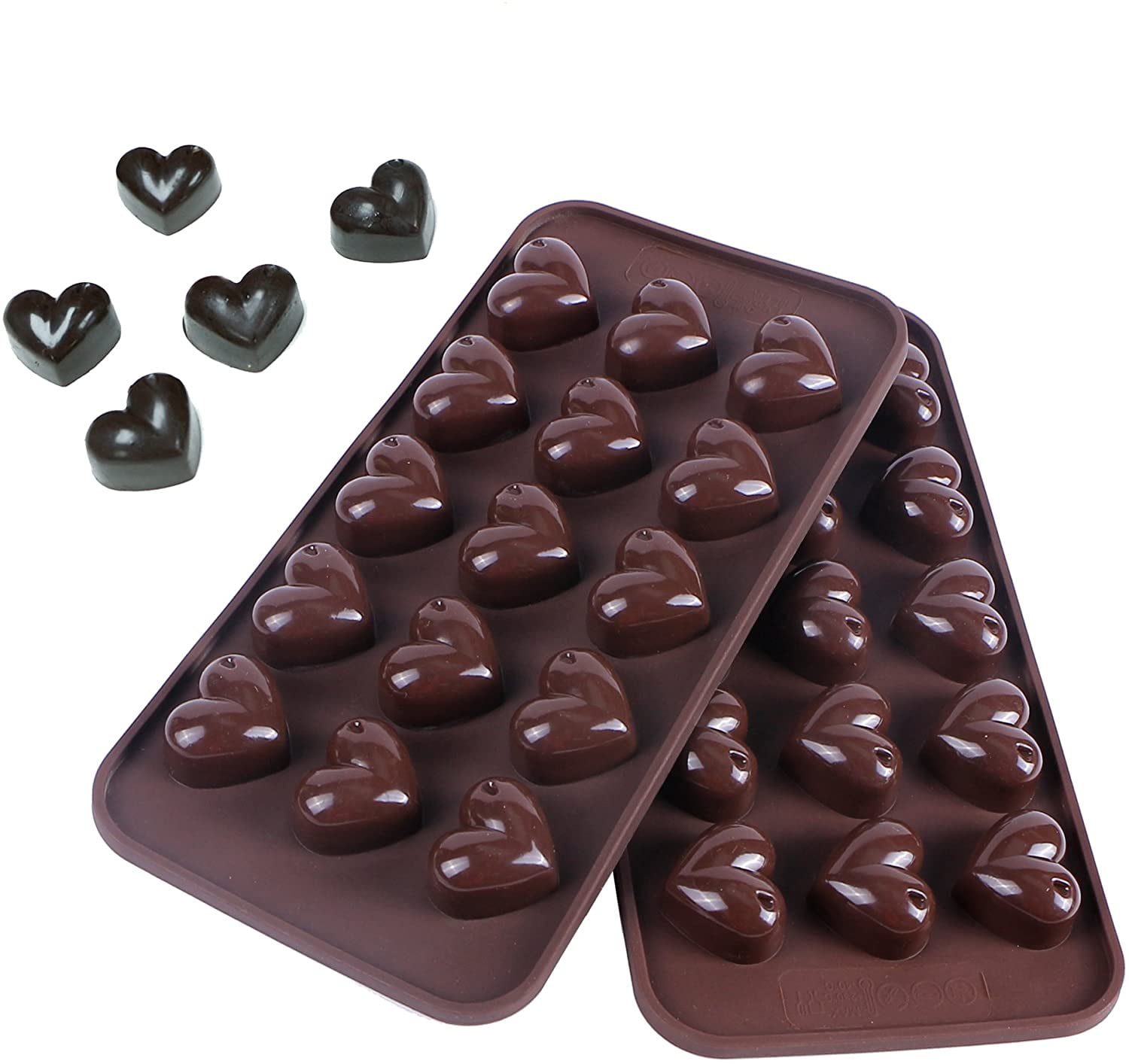 Double Heart Love Candy Silicone Chocolate Mold Cake Fondant Tray mould ICE Cube 