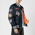 thumbnail image 3 of Men's New Era x Alpha Industries Navy Houston Astros Full-Zip Bomber Jacket, 3 of 5