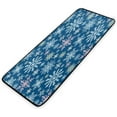 thumbnail image 6 of Coolnut Kitchen Rugs,Blue Snowflakes Non Slip Washable Cushioned Carpets Polyester AntiFatigue Comfort Porch Floor Mat Christmas Decoration 39×20 in, 6 of 7