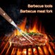 thumbnail image 5 of Tenedor para barbacoa, tenedor para parrilla de acero inoxidable, fácil limpieza, herramienta portátil para barbacoa al aire libre, 5 of 8