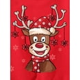 thumbnail image 3 of Kiapeise Christmas Sweater for Family Matching Outfits Reindeer Graphic Long Sleeve Pullover Kids Mama Dad Sweatshirt, 3 of 5