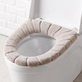 thumbnail image 1 of Alfombrilla de baño de vellón coral suave para mayor calidez y comodidad Funda de asiento de inodoro de terciopelo acogedor para invierno, 1 of 6