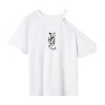 thumbnail image 1 of Camiseta para mujer de verano suave cuello redondo para viajar, caminar, trabajar, desplazarse L, 1 of 7