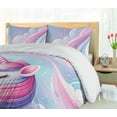 thumbnail image 3 of Ambesonne Unicorn Duvet Cover Set, Galaxy and Dreamy Tales, Twin, Sky Blue Pink Violet, 3 of 4