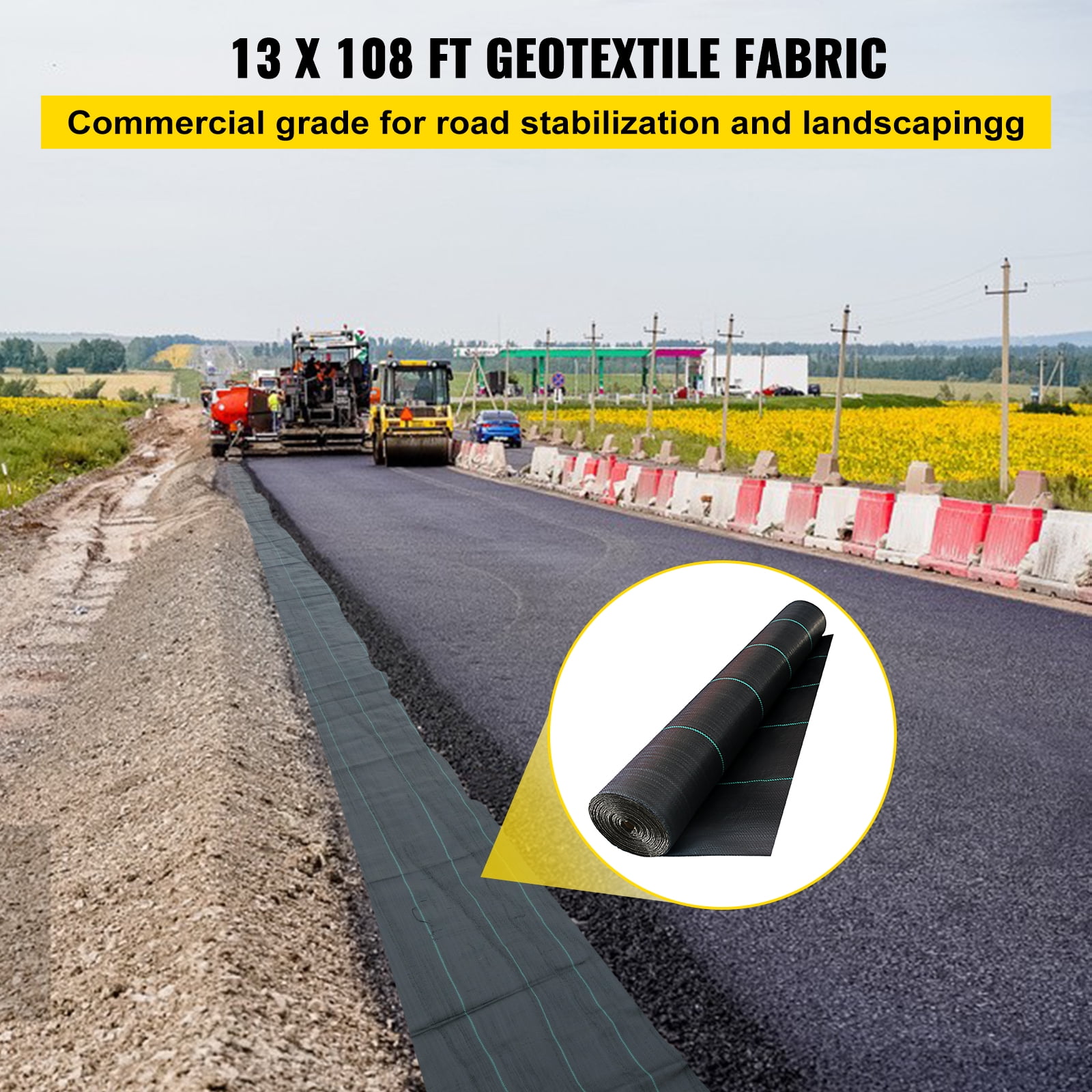  Concrete Blanket with Cements and Fibers Watering Curing  Commercial Grade Geotextile Fabric for Driveway and Road Stabilization,  Construction Underlayment, Erosion Contro ( Size : L32.8ft*W3.2ft/10*1m :  Tools & Home Improvement