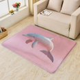 thumbnail image 2 of Dophin Rugs for Bedroom - 4x6 Rug, Cute Pink Sea Animal Soft Non Skid Machine Washable Rugs, Girls Kids Cozy Low Pile Large Carpet for Living Room Dining Room College Dorm, 2 of 7