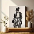 thumbnail image 6 of Qisvanset Black and White Fashion Illustration Canvas Wall Art 15.75x11.81 INCHES, 6 of 8