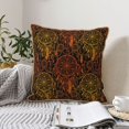 thumbnail image 6 of Haiem Orange Dreamcatcher Print Velvet Soft Solid Decorative Square Throw Pillow Covers Set with Elegant Piping Christmas Cushion Case for Sofa Bedroom Car-18"x18", 6 of 8
