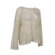 thumbnail image 4 of Top de blusa con capa de rejilla de manga larga de nailon y licra elásticos para mujer XBTCLXEBCO Blanco, Medianaediana, 4 of 6