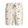 thumbnail image 4 of Naloa Tropical Fruit Men's Short Pajama Pants, Lounge Comfort Shorts with Elasticized Waistband and Side Pockets - Medium, 4 of 9