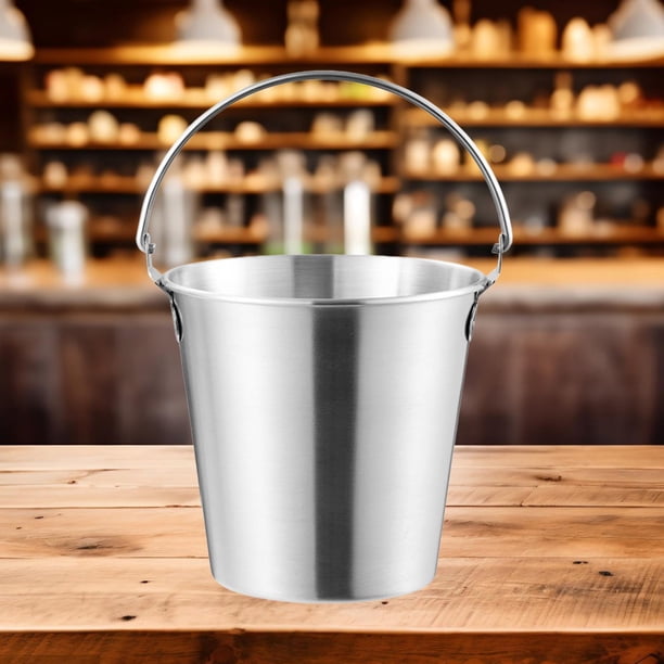Cubo de hielo de Metal BLESIY cubo para ensalada recipiente para patatas fritas bañera de Metal para bebidas