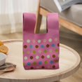thumbnail image 6 of Knitted Shoulder Wrist Bag Purse Underarm Bag for Beach Party Festivals Gift Pink, 6 of 9