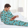 thumbnail image 6 of Sikiie Mallard Ducks Swimming In The Lake Mens Pajama Set, Soft Warm Long Sleeve Sleepwear, Cozy Button-Down Pjs for Men-X-Large, 6 of 7