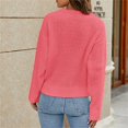 thumbnail image 4 of Timegard Hauts à Manches Longues pour Femmes Col en V Pull-Over Couleur Unie Mode Automne Blouse Décontractée Ample, 4 of 4