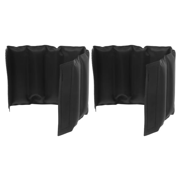 ELAYARD 2Pcs Portable Black Wine Chiller Sleeve Wrap with Hook and Loop Fastener for Outdoor and Home Use