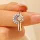 thumbnail image 3 of New Adjustable Sun and Moon Overlapping Wear Ring for Women Girls 2024 Sparkling Couple Rings Set Finger Wedding Jewelry Gifts, 3 of 5