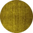 thumbnail image 1 of Ahgly Company Indoor Round Persian Yellow Bohemian Area Rugs, 3' Round, 1 of 4