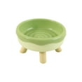 thumbnail image 2 of Pet Bowl, Czzoypi Elevated Donut Shaped Cat Dish, Non-Tip Four Legged Design Large Diameter Water Food Bowl for Neck Protection, Green, 2 of 6