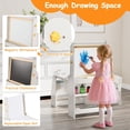thumbnail image 3 of Demi Bonn Gray Kids Art Table & Chair Set, Drawing & Reading, Storage Shelves, Double-Sided Easel, 3 of 7