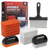 Griddle Cleaning Kit for Blackstone Accessories ,Flat Top Grill Cleaning Kit Tools for Outdoor,Griddle Cleaner Brush Set with Grill Stone Cleaning Brick, Griddle Scraper&Scouring Pads (12 Pack)