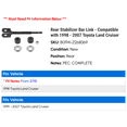 thumbnail image 2 of Rear Stabilizer Bar Link - Compatible with 1998 - 2007 Toyota Land Cruiser 1999 2000 2001 2002 2003 2004 2005 2006, 2 of 2