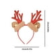 thumbnail image 3 of Cinta de cuerno de reno de Navidad | Pelusa festiva roja dorada verde | Ajuste elástico suave y cómodo | Accesorio ligero para fiestas navideñas | 9,84x8,27 en condecoraciones, 3 of 6