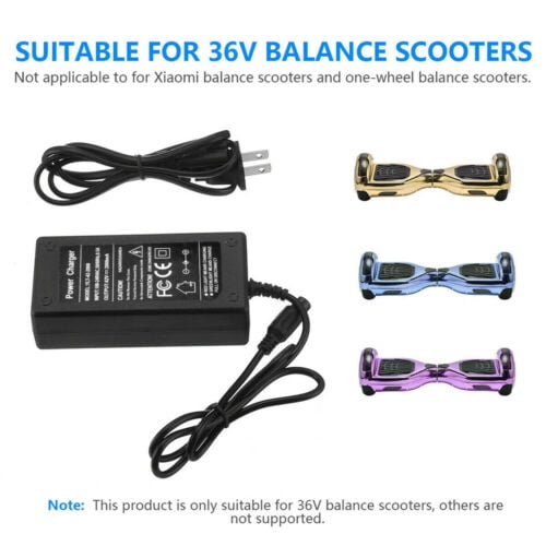 Balancing Scooter Hoverboard Adapter Charger Power Supply 42 Volt 2AMP PASS-CC. 