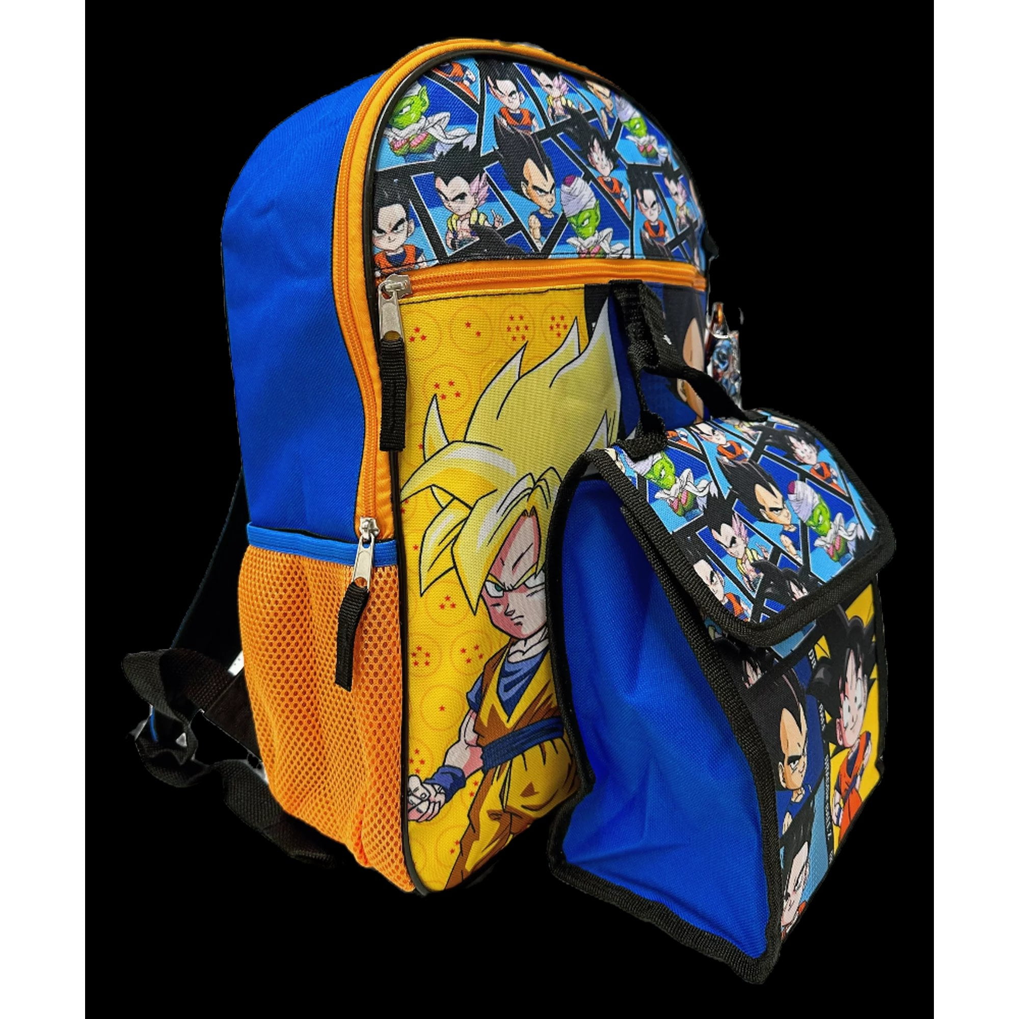 Dragon Ball Z Super Saiyan Goku 17 Laptop Backpack and Lunch Bag Set 4 Piece Blue Walmart