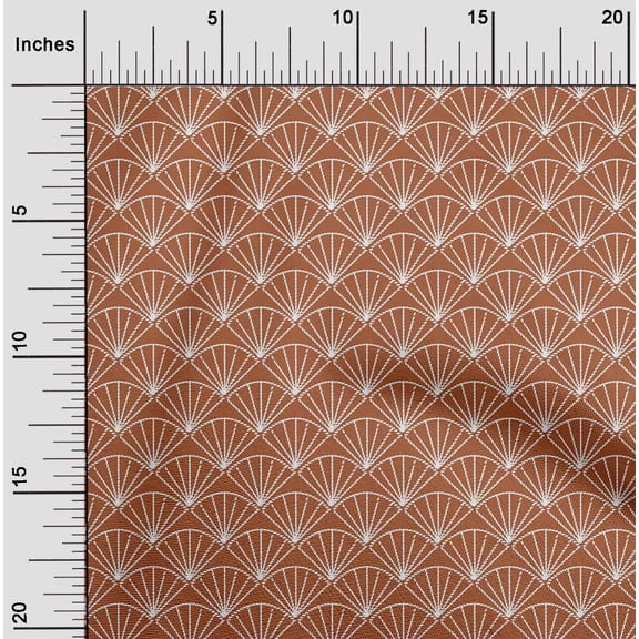 oneOone Cotton Poplin Fabric Shell Geometric Sashiko Print Sewing Fabric BTY 56 Inch Wide