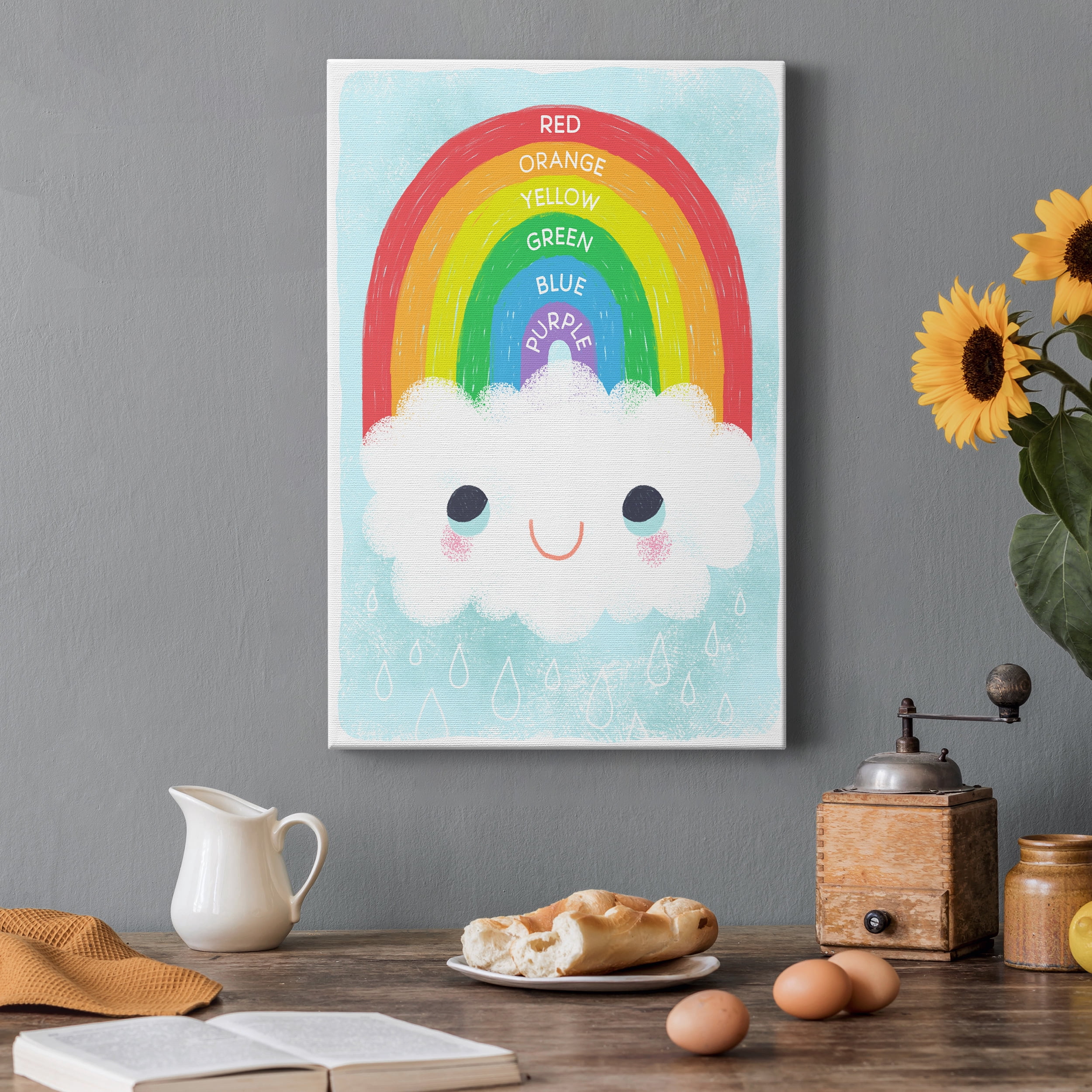 Rainbow Colors Premium Gallery Wrapped Canvas - Ready to Hang - 24 x 36