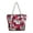 Pink, variant on Paris Eiffel Tower Music Notes Floral Print Canvas Tote Shoulder Bag Handbag