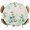 Beige Green, variant on Elastic Fitted Round Tablecloth, Green Eucalyptus Leaves Waterproof Stretch Table Cover for 36"-44" Tables, Daisy Summer Botanical Watercolor Washable Outdoor Tablecloths for Patio, Picnic, Camping