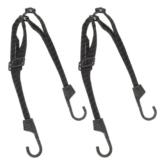 FRCOLOR  2 Pcs Motorcycle Straps Luggage Rope Battery Bike Bandage Helmet Black