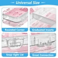 thumbnail image 4 of Plastic Pencil Box Large Capacity Pencil Boxes Clear Boxes with Snap-Tight Lid Stylish Office Supplies Storage Organizer Box Cherry Pattern with Bows, 4 of 7