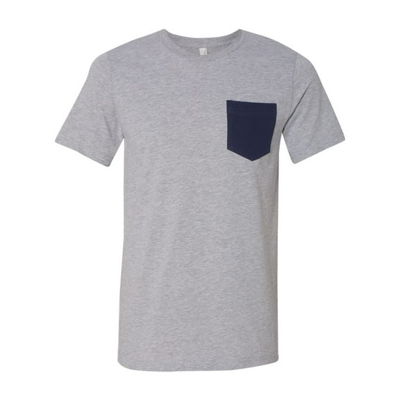 Bella Canvas 3021 Men's Jersey Short-Sleeve Pocket T-Shirt (2 PACK)