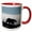 Red/White, variant on 3drose, Canada, Nunavut Territory, Silhouette of Polar Bear Walking, 11oz Two-tone Red Mug