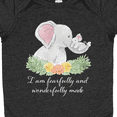 thumbnail image 4 of Inktastic I Am Fearfully and Wonderfully Made Elephants and Flowers Boys or Girls Baby Bodysuit, 4 of 5