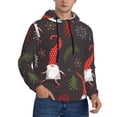 thumbnail image 2 of Naloa Cute Christmas Gnomes Men's Casual Hooded Collar Drawstring Hoodies Pullover Sweatshirts Casual Long Sleeve Shirts-Medium, 2 of 7